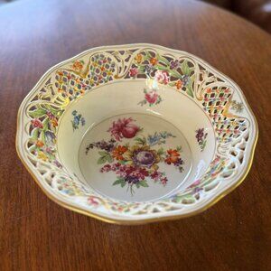 Schumann Dresden Porcelain Pierced Decorative Plate